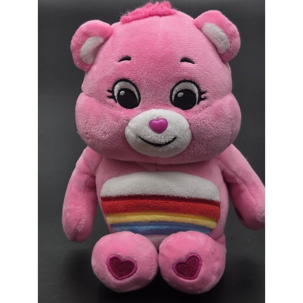 Care Bears Cheer Bear Plush Pink Rainbow Belly 2020 Basic Fun